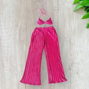 Hey Babe pink pants and bikini top set
